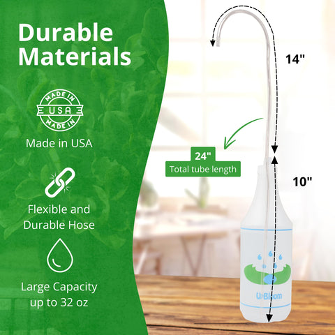 UpBloom easy-squeeze bottle fits comfortably for daily care.