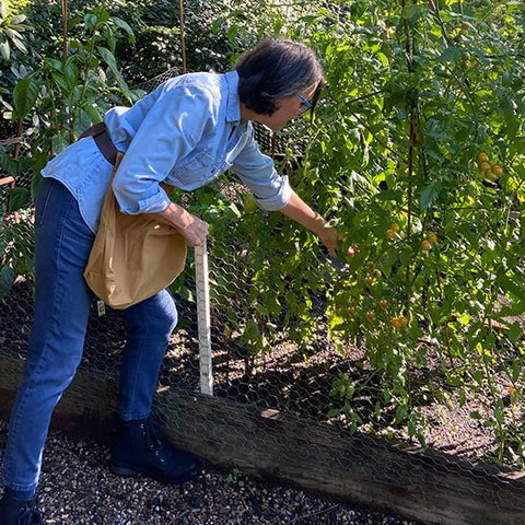 UpBloom garden apron combines function and style for garden tasks.