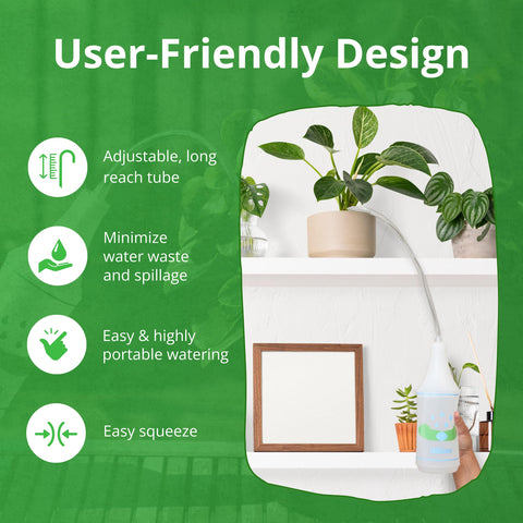 UpBloom graduated measurements aid easy water tracking.