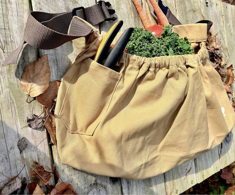 UpBloom machine washable harvest apron cleans up easily after harvests.