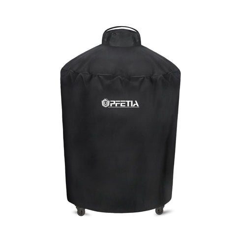 UPFETIA grill cover for Large Green Egg with 31x40 fit shields against rain and snow.