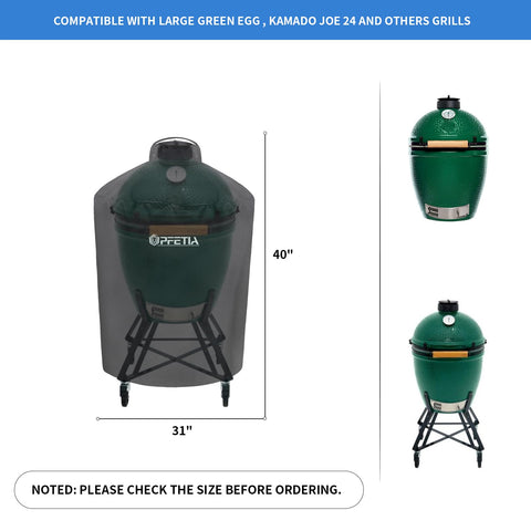 UPFETIA grill cover side Velcro straps secure the fit in windy weather.