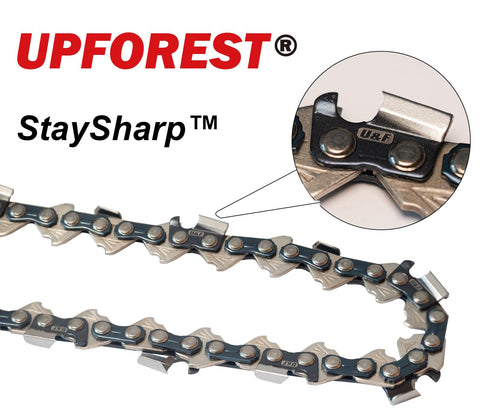 UPFOREST full-chisel cutters deliver faster, cleaner cuts.