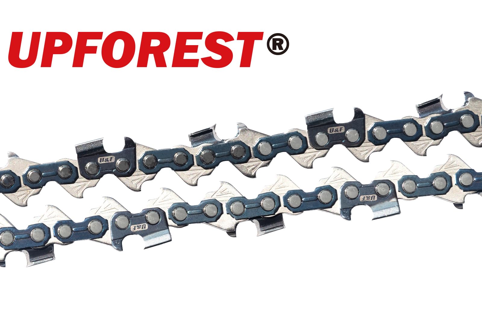 Hardened rivets increase chain longevity under tough use.
