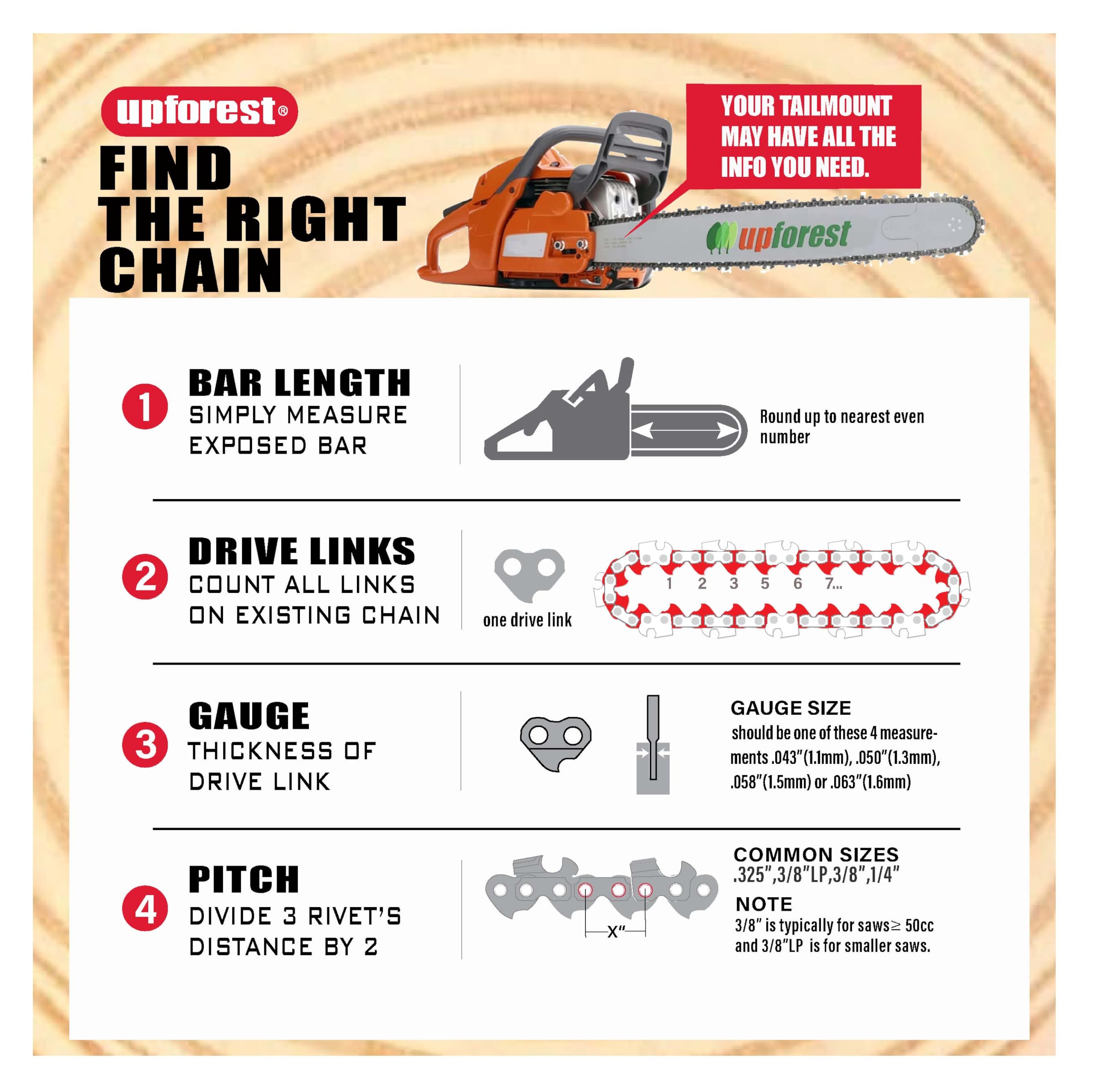 Maintenance tips image showing safe sharpening and tensioning.