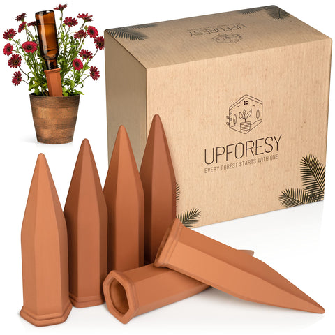 Upforesy self-watering spikes pack helps keep pots hydrated with minimal effort.