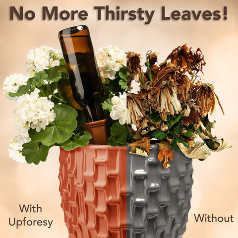 Upforesy vacation-ready-watering keeps plants hydrated while you are away.