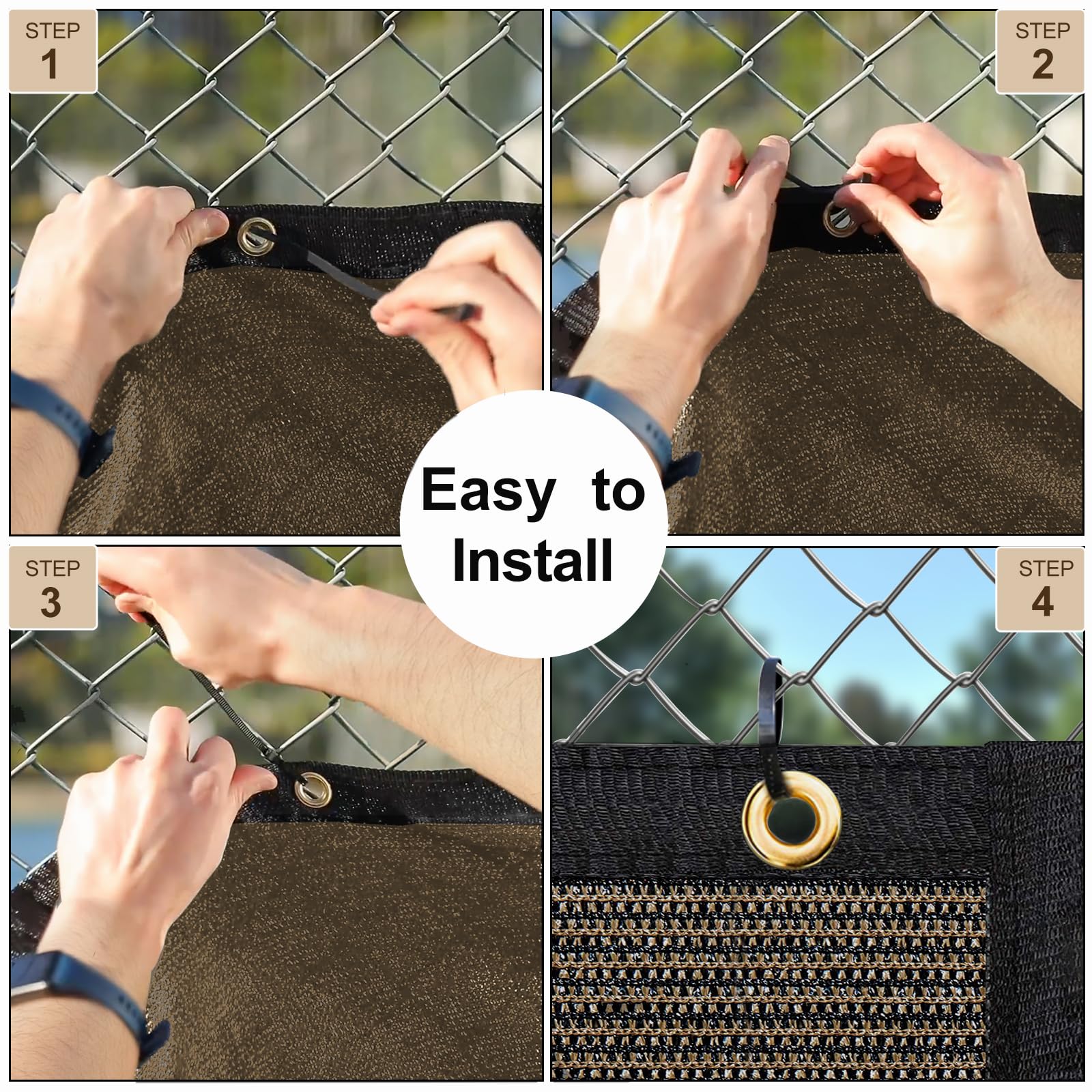 Upgrade brass grommets anti-rust detail with reinforced corners.