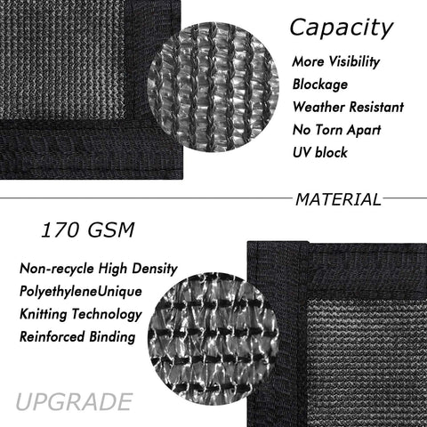 Brass grommets on the UPGRADE privacy screen for corrosion resistance and easy setup.