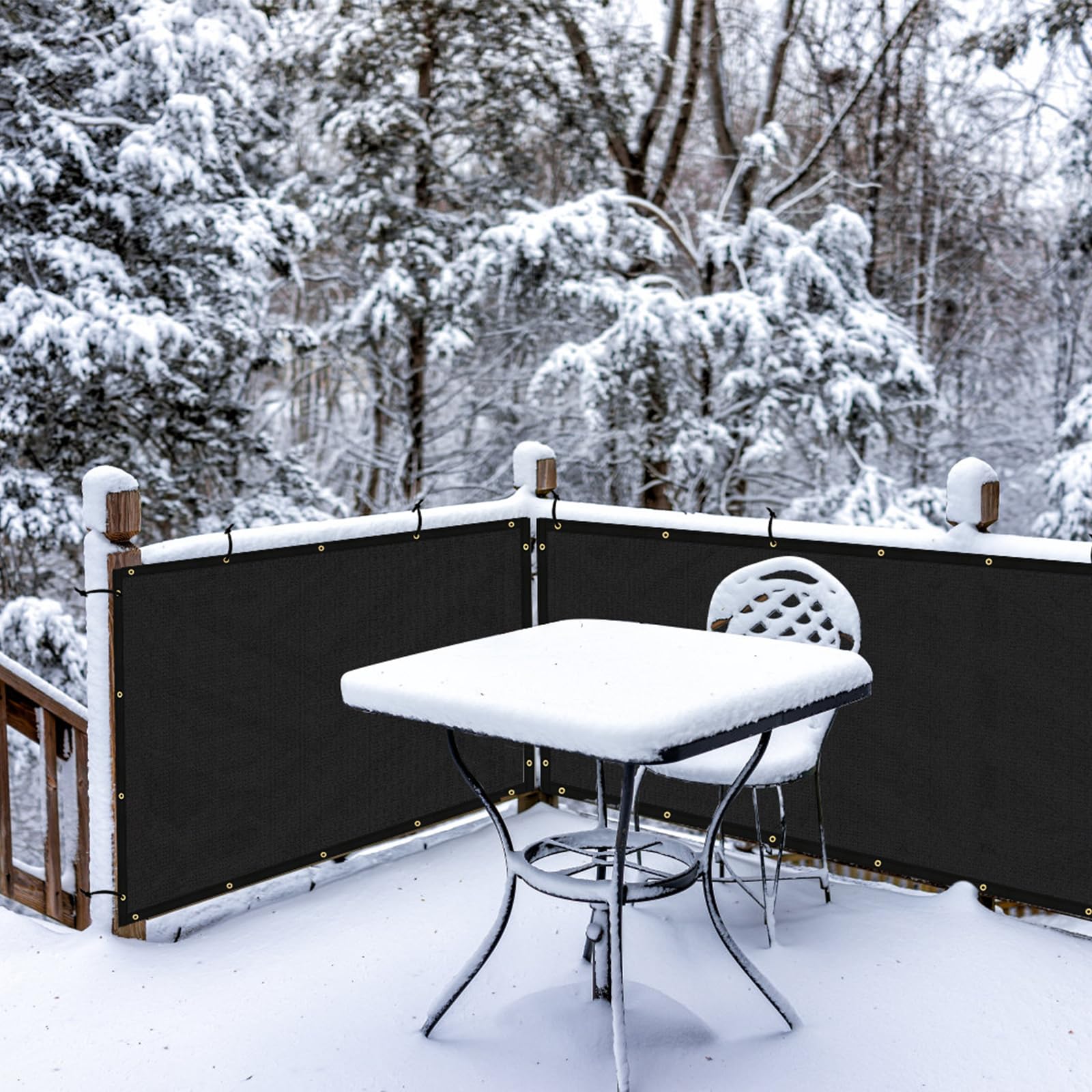 UPGRADE privacy screen customization options show fit for different balcony sizes and needs.