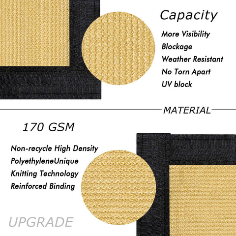 UPGRADE privacy screen features heavy-duty brass grommets for durable installation.