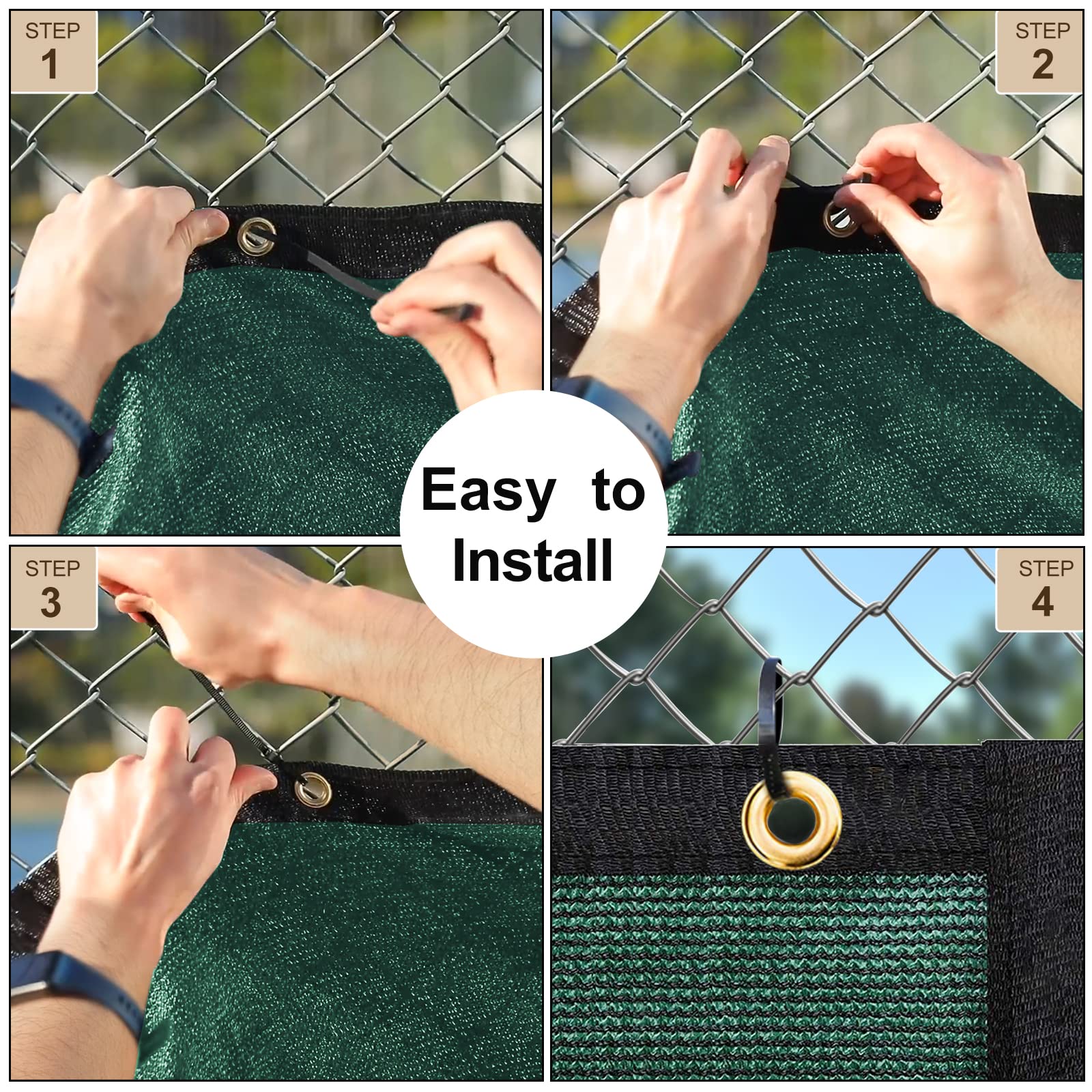 HDPE material closeup from UPGRADE privacy screen demonstrating weather resilience.
