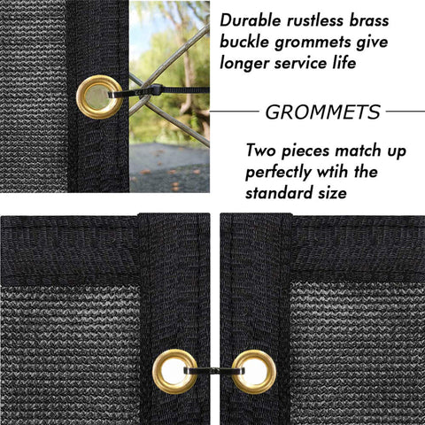 UPGRADE fence privacy screen with reinforced edges for tear resistance in windy conditions