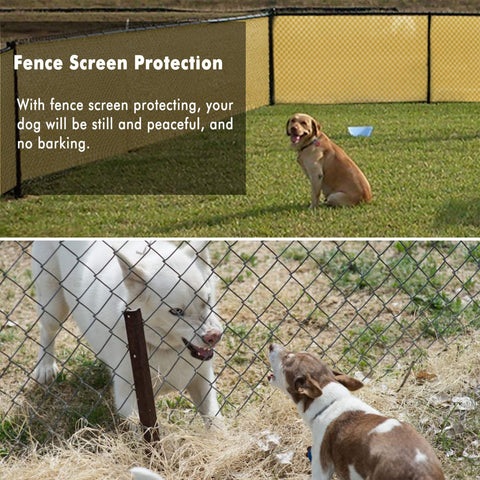 UPGRADE privacy screen offers wind protection to keep pets calm.