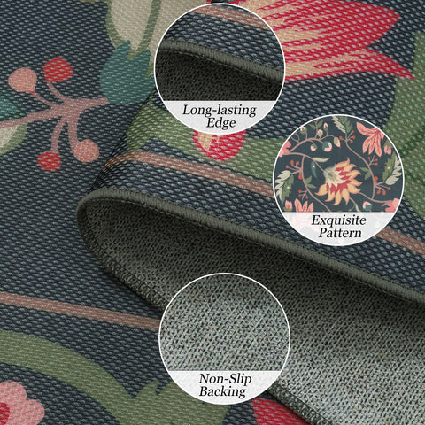 Uphome non-slip backing rug keeps steps secure on any surface.