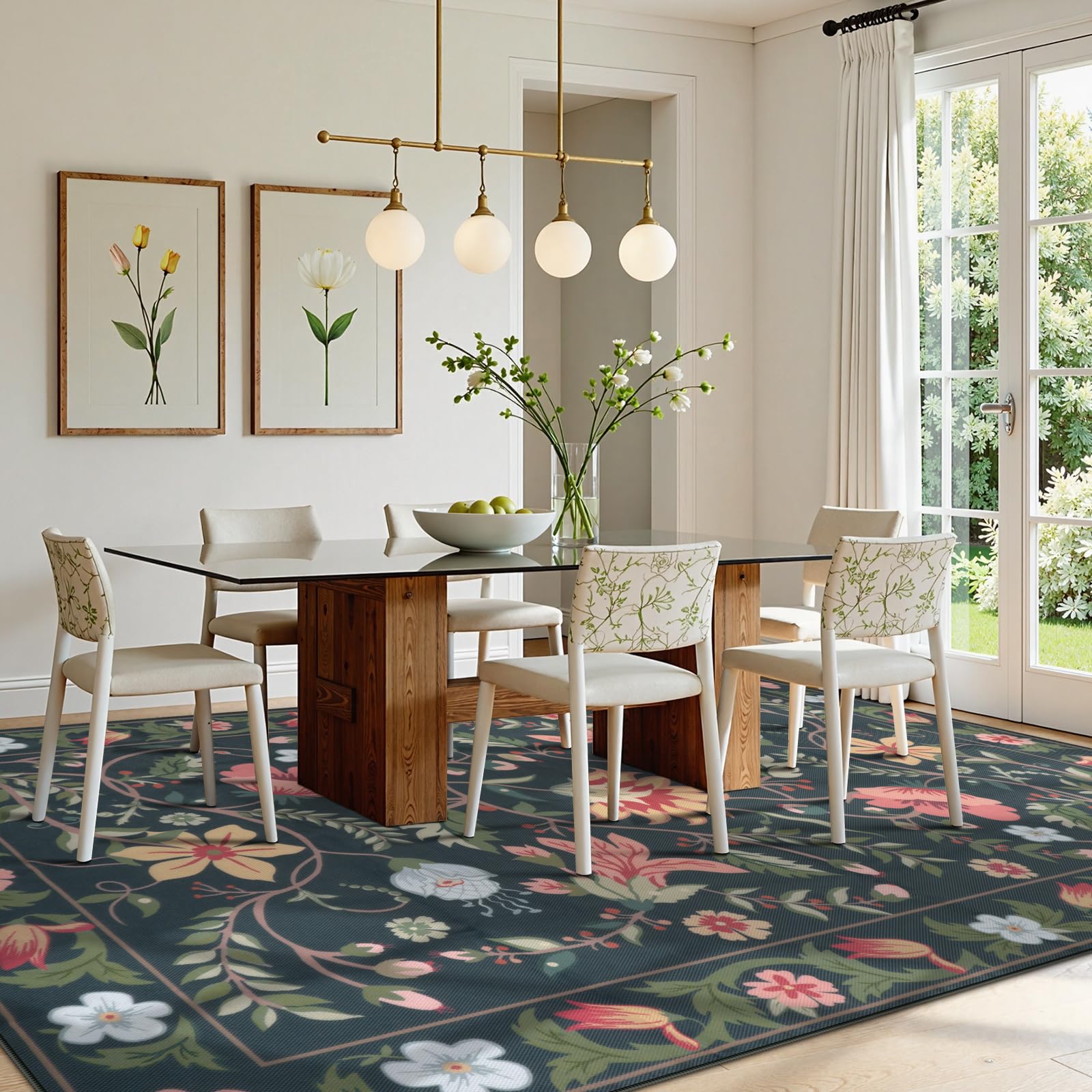 Uphome rug non-slip backing keeps steps secure on decks