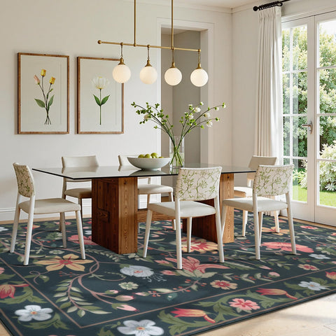Uphome rug non-slip backing keeps steps secure on decks