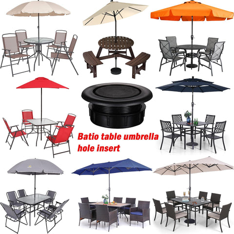UpinFun patio ring withstands sun and rain while protecting the pole.