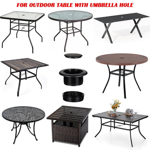 UpinFun hole cover keeps table look tidy when parasol is not in use.