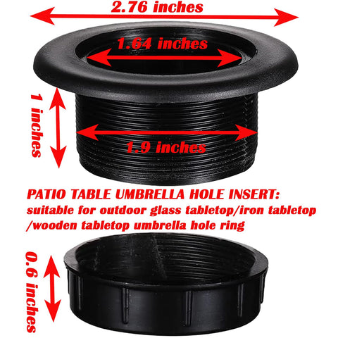 UpinFun black PVC ring insert adds stability and reduces wobble outdoors.