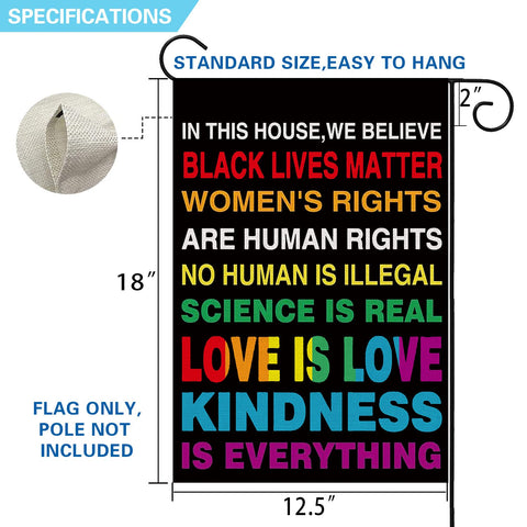 UPINLOOK Pride garden flag outdoor decor ideal for patios, porches, and lawns.