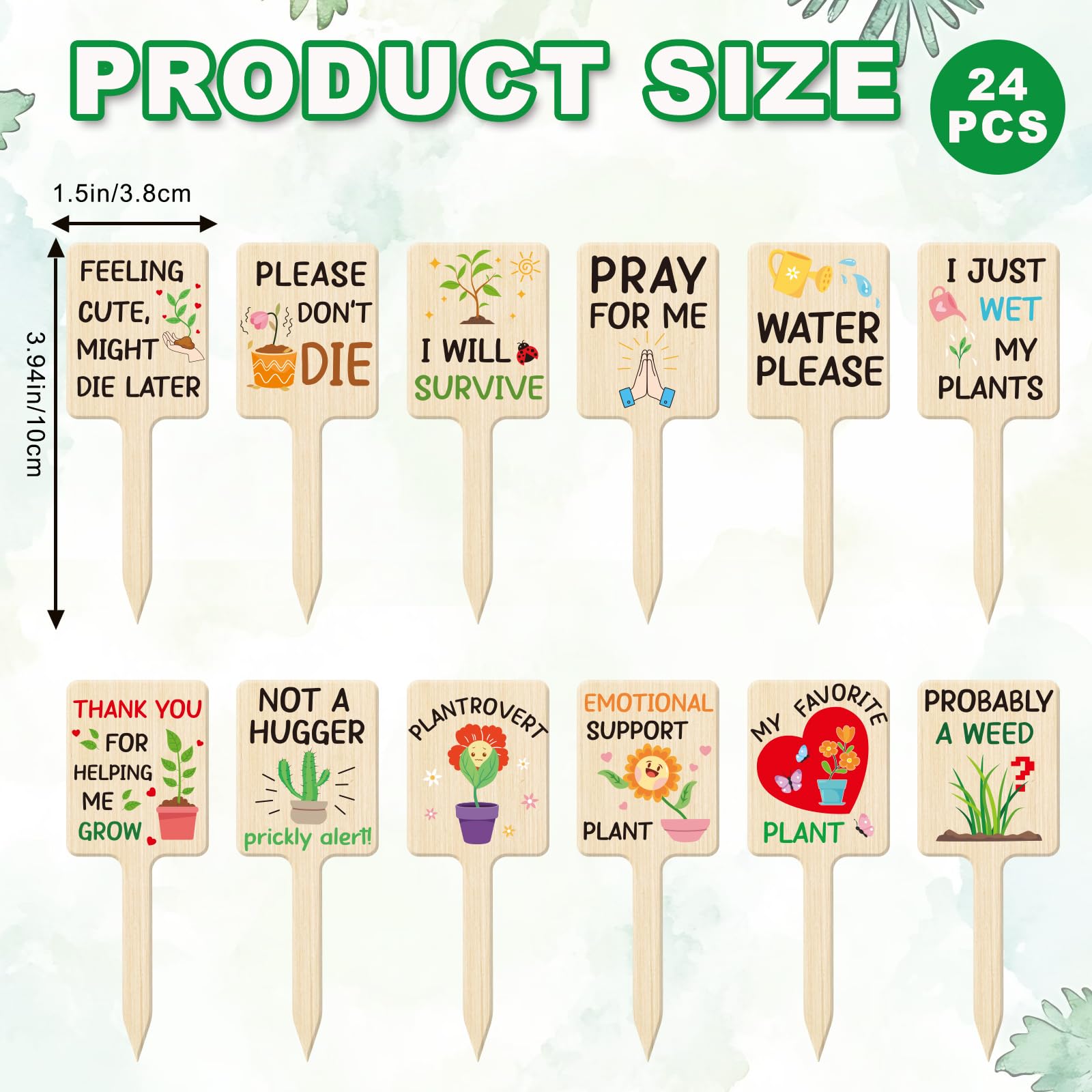 UPINS funny words plant tags add character while helping identify species quickly.