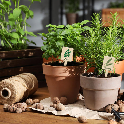 UPINS indoor-outdoor garden markers help keep seedlings and herbs organized.
