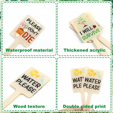 UPINS durable acrylic markers resist weather for long-lasting garden labeling.