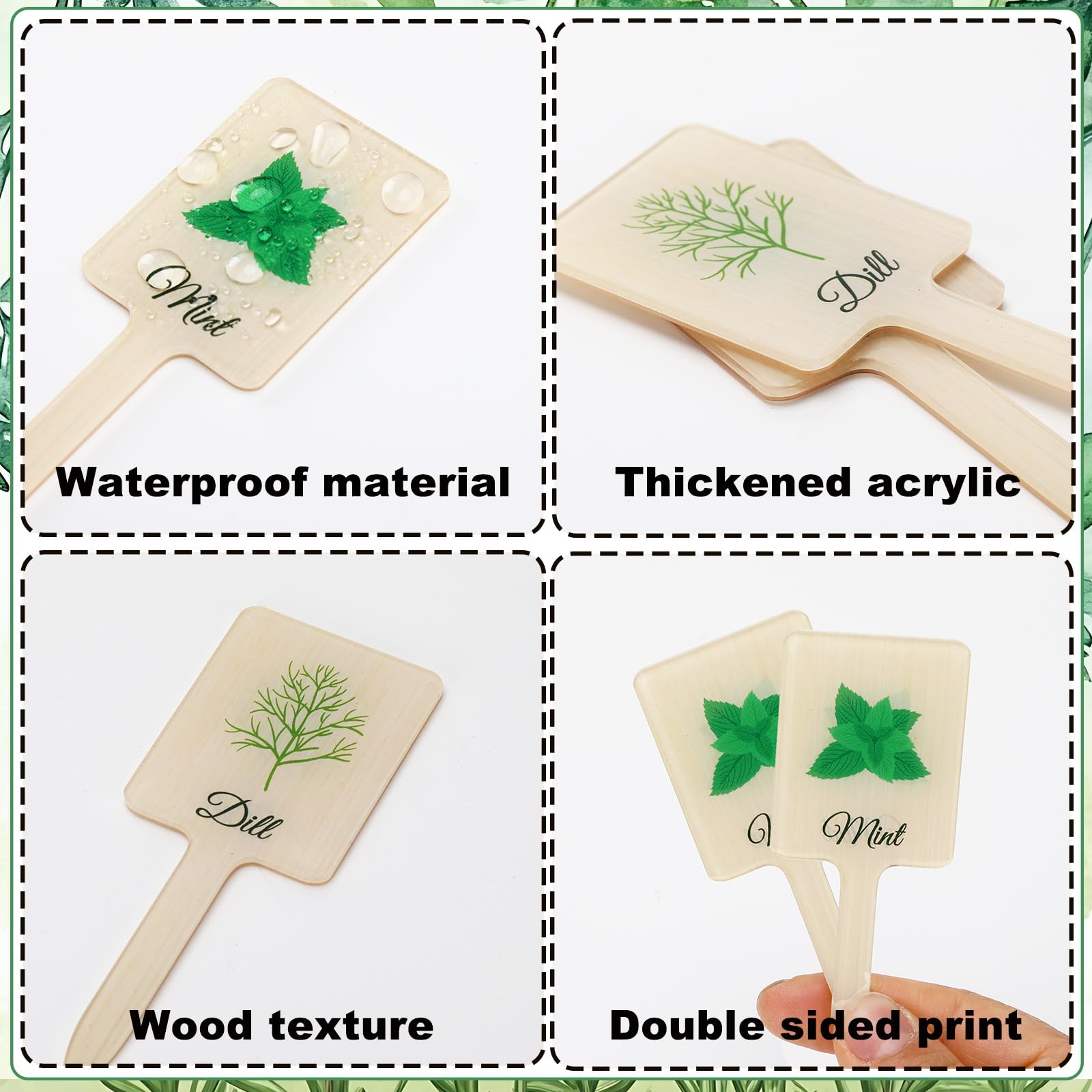 UPINS T-shaped plant tags easily insert into soil for stable labeling.