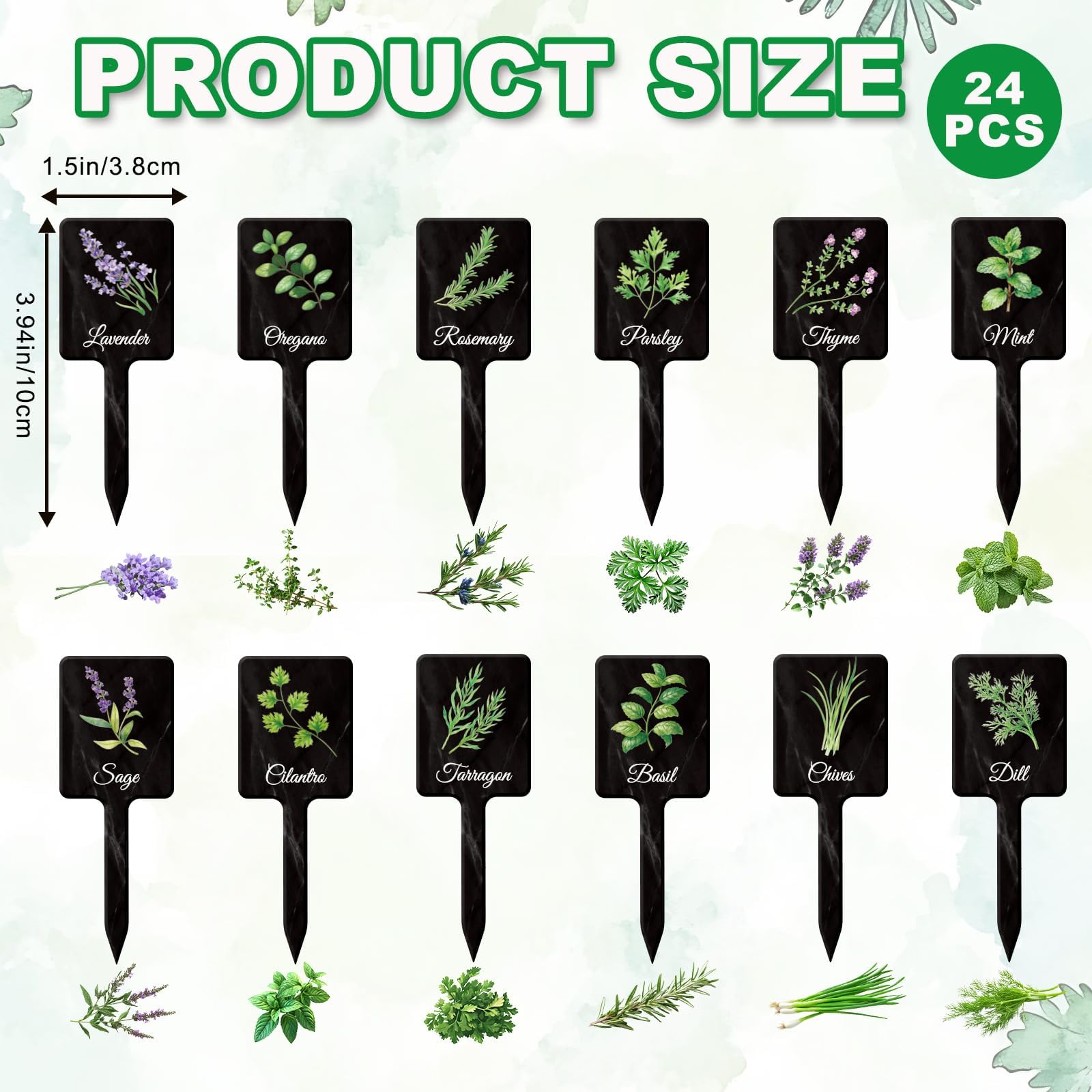 UPINS waterproof herb labels withstand weather, ideal for outdoor gardens and greenhouse use