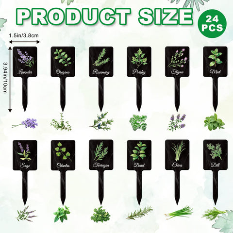 UPINS waterproof herb labels withstand weather, ideal for outdoor gardens and greenhouse use