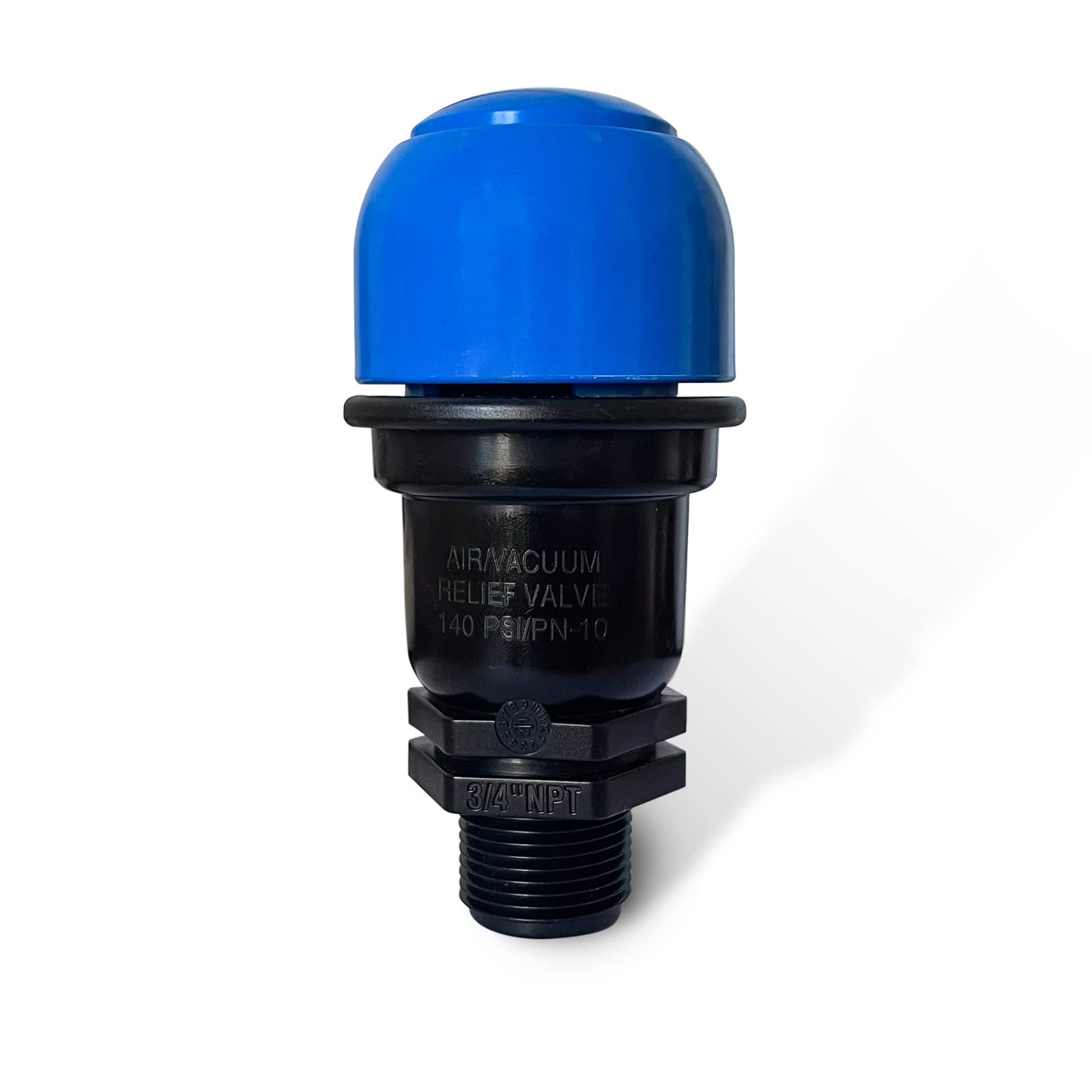 UPLYKKE air-relief-valve-3-4in-npt reduces air pockets in irrigation lines.