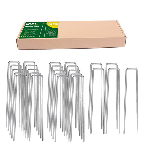 UPMCT stakes for garden beds and drip tubing provide quick anchoring.