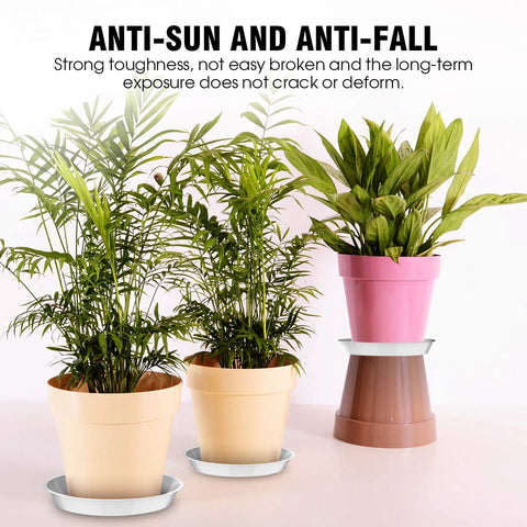 UPMCT 6-inch white plant saucer designed to prevent soil spills indoors.