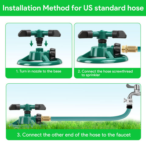 UPOFFICIS large-area watering at 40–60 psi for efficient irrigation across lawns