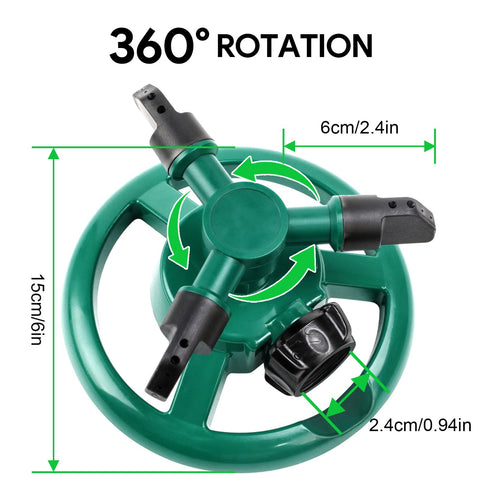 UPOFFICIS multipurpose outdoor sprinkler ideal for lawns, flower beds, and gardens