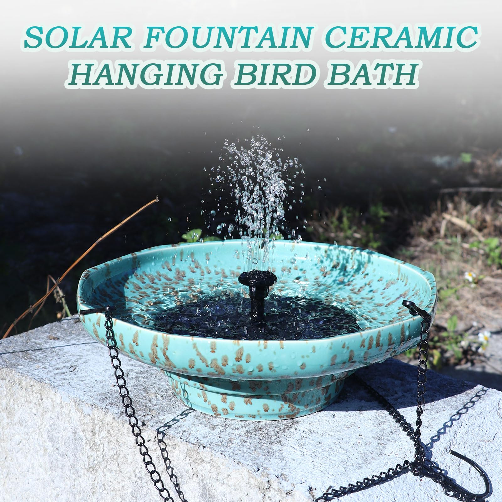 UPSJYJ flat-bottom design keeps the bird bath stable