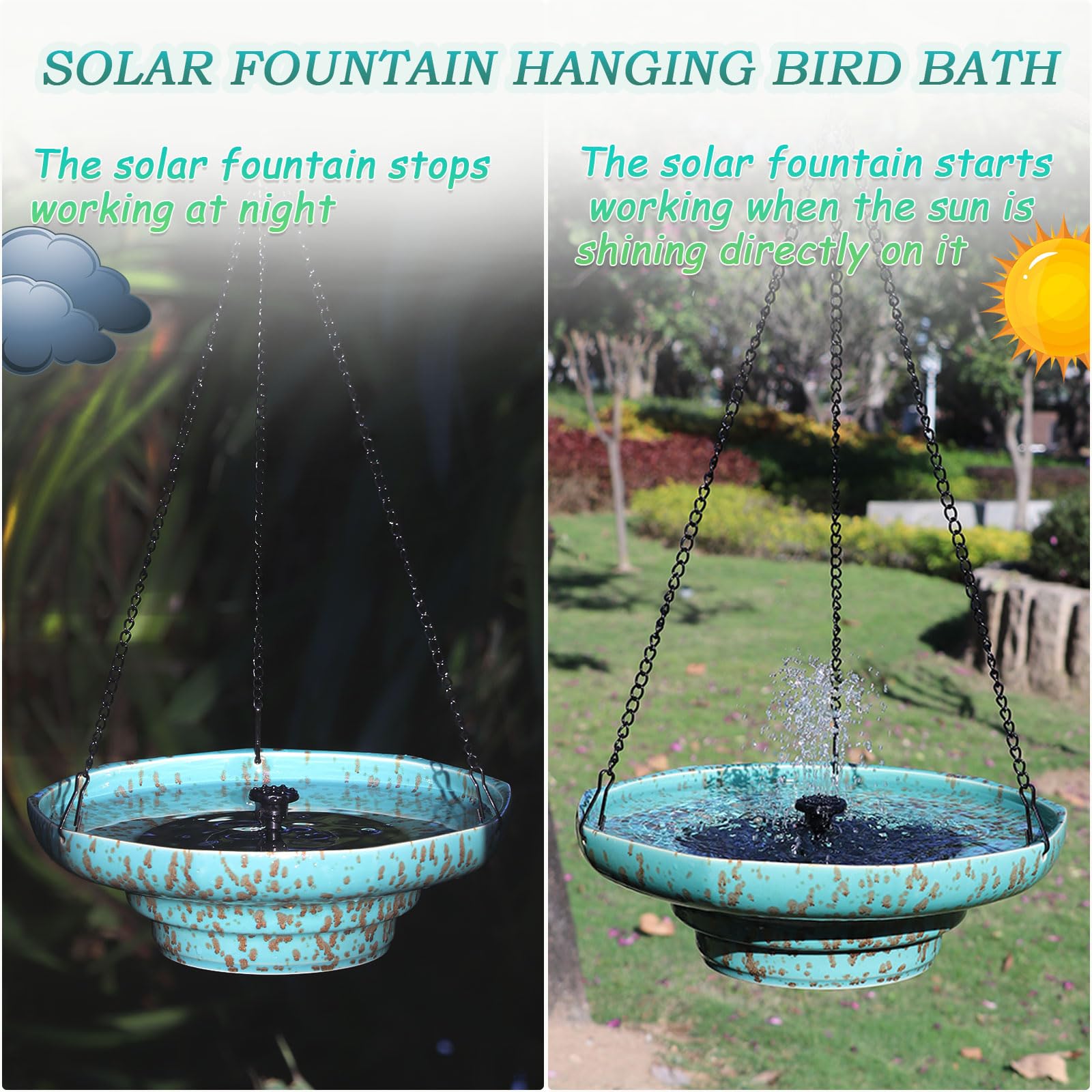 UPSJYJ patio-friendly decor that doubles as a bird bath