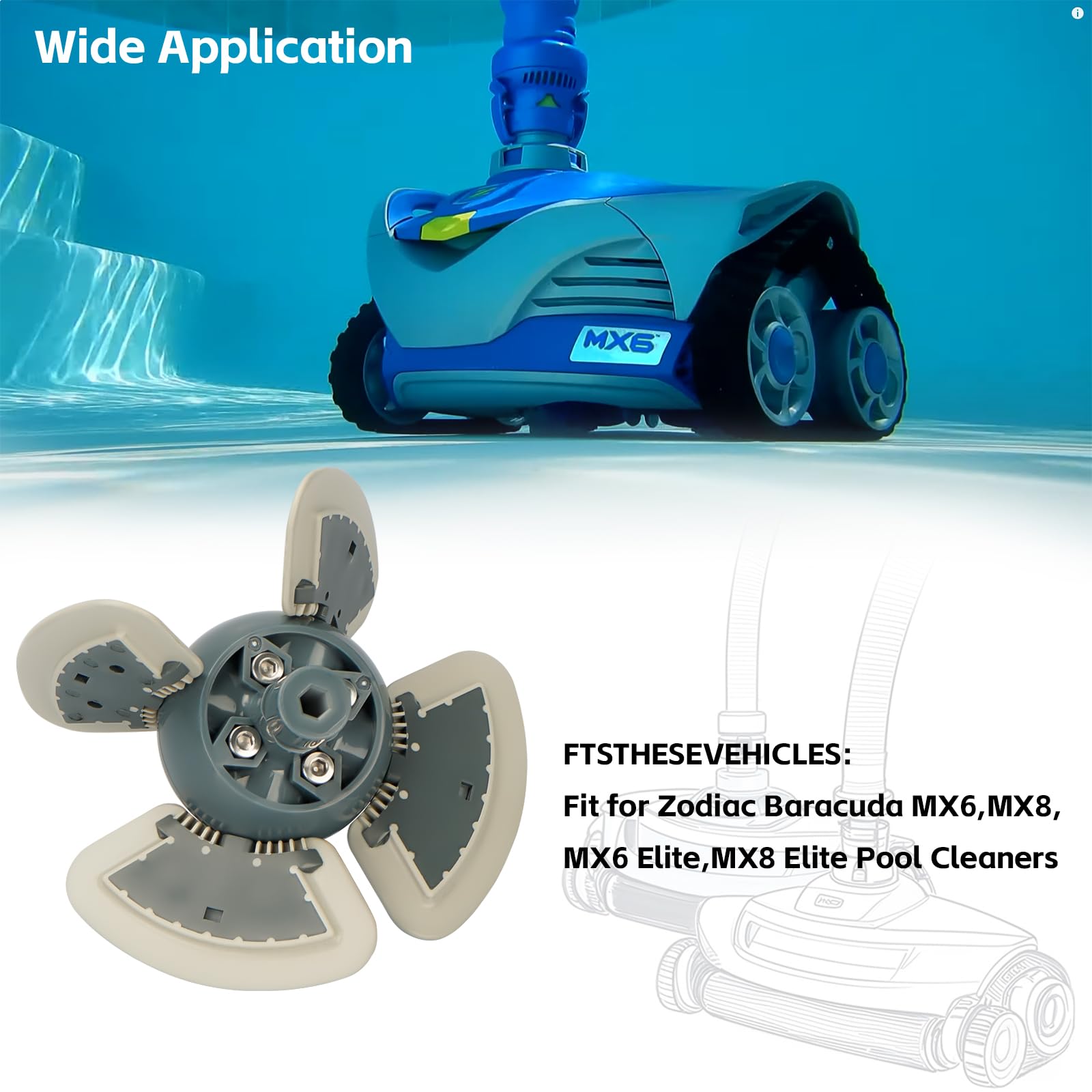 upuuup engine bearing for Zodiac MX6/MX8 reduces wear and extends life