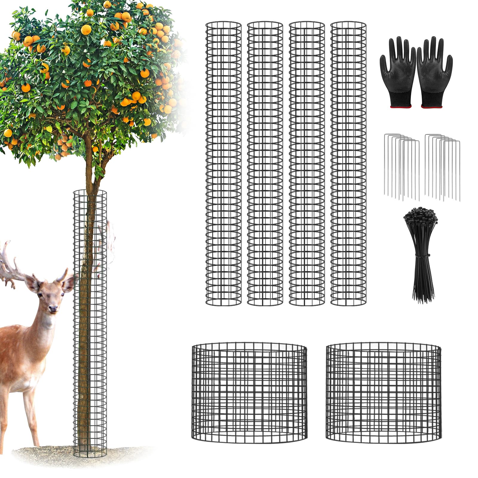 UQM 48-inch tree trunk protector mesh, durable shield for safe growth and airflow