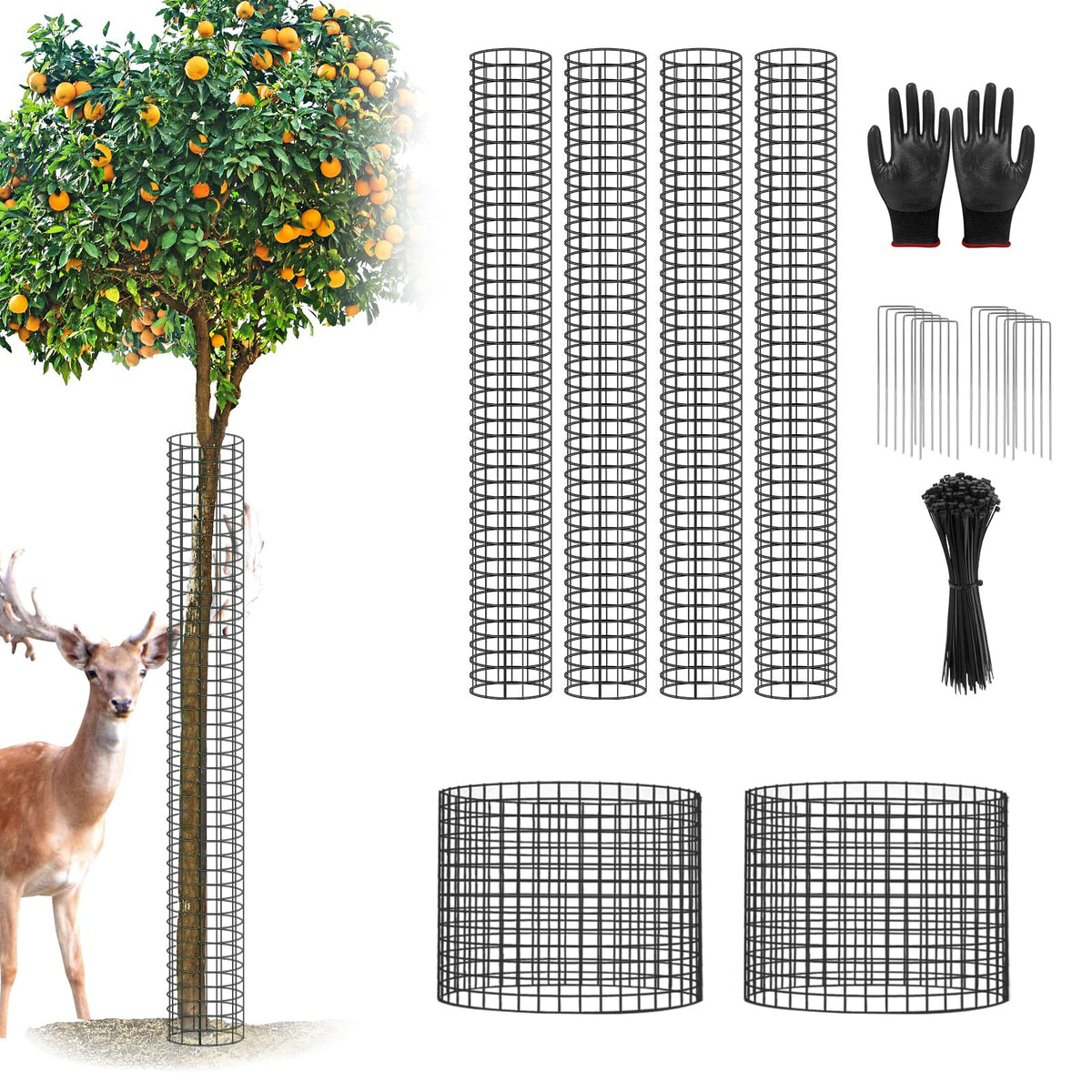 UQM 48-inch tree trunk protector mesh, durable shield for safe growth and airflow