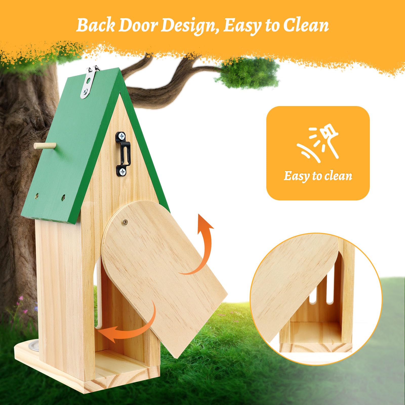 UQM butterfly house narrow entrance reduces drafts and wind exposure.
