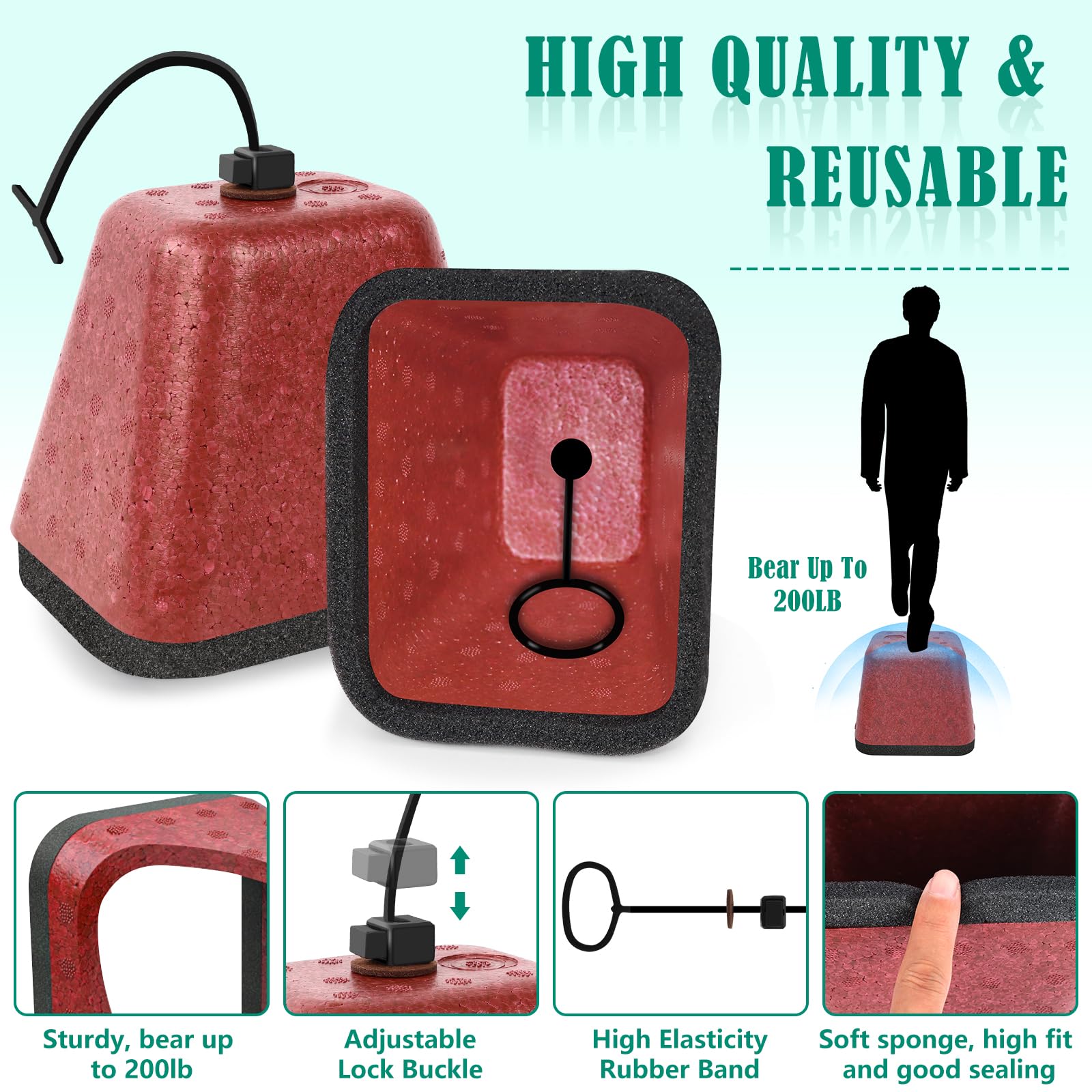 UQM EPP insulated cover with 1 cm thickness reduces heat loss around the faucet.