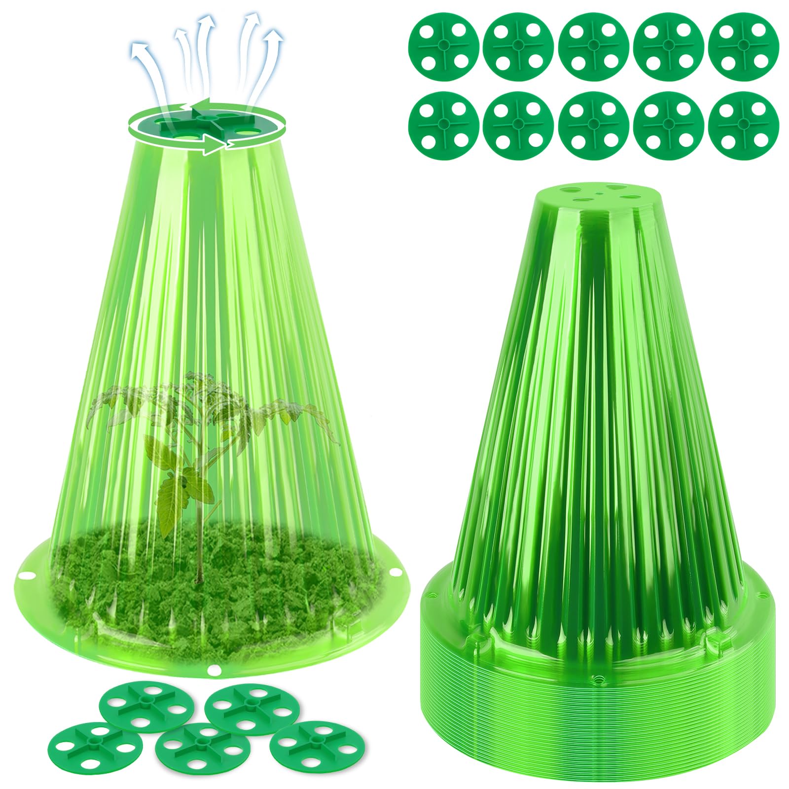 UQM garden cloche 30-pack protecting seedlings from pests and weather