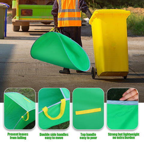 UQM Leaf Collector back-end protection prevents spillage during transfer.