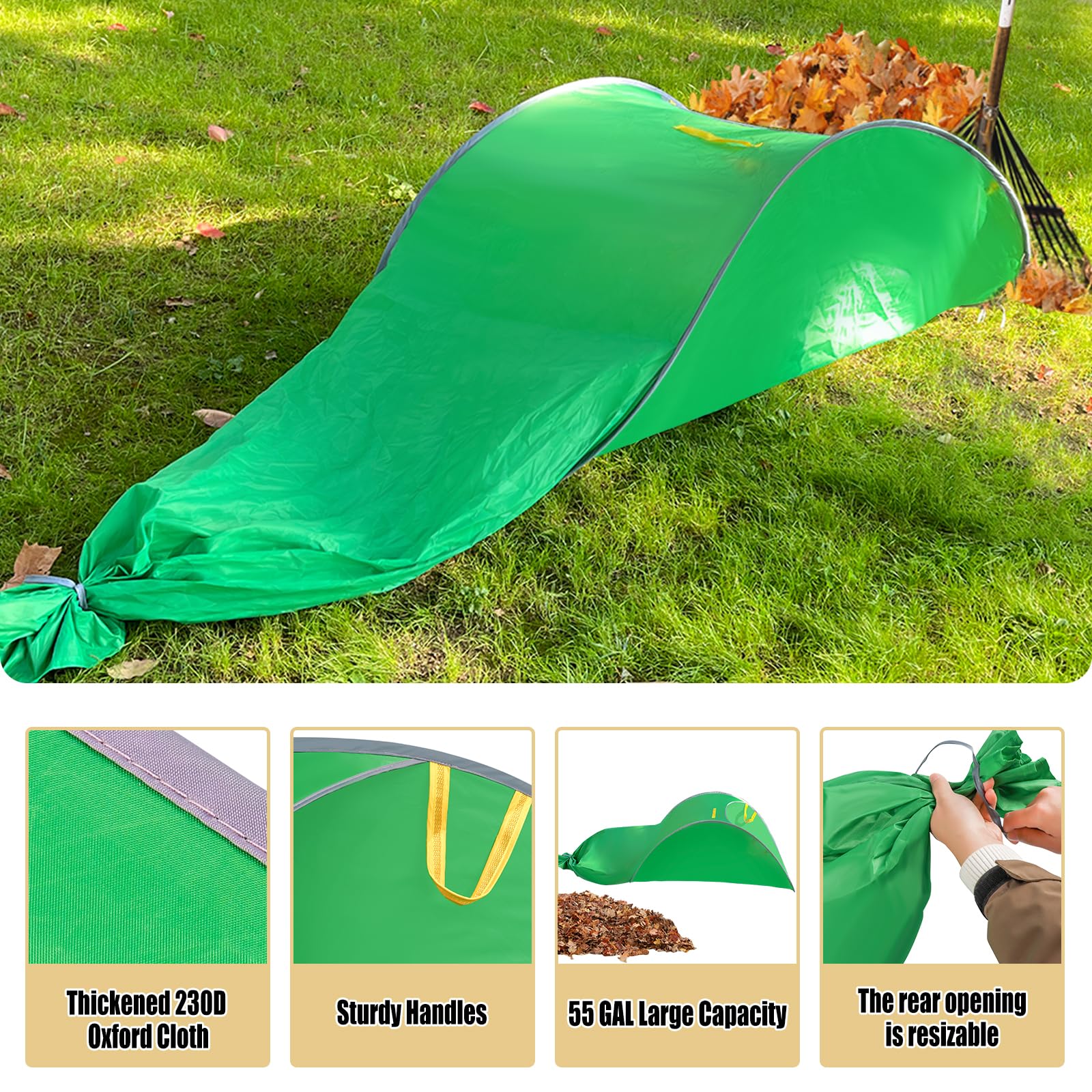 UQM Leaf Collector open dump design facilitates versatile waste transfer.