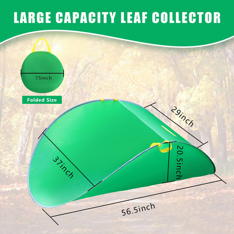 UQM Leaf Collector in pop up mode ready for leaf pickup.