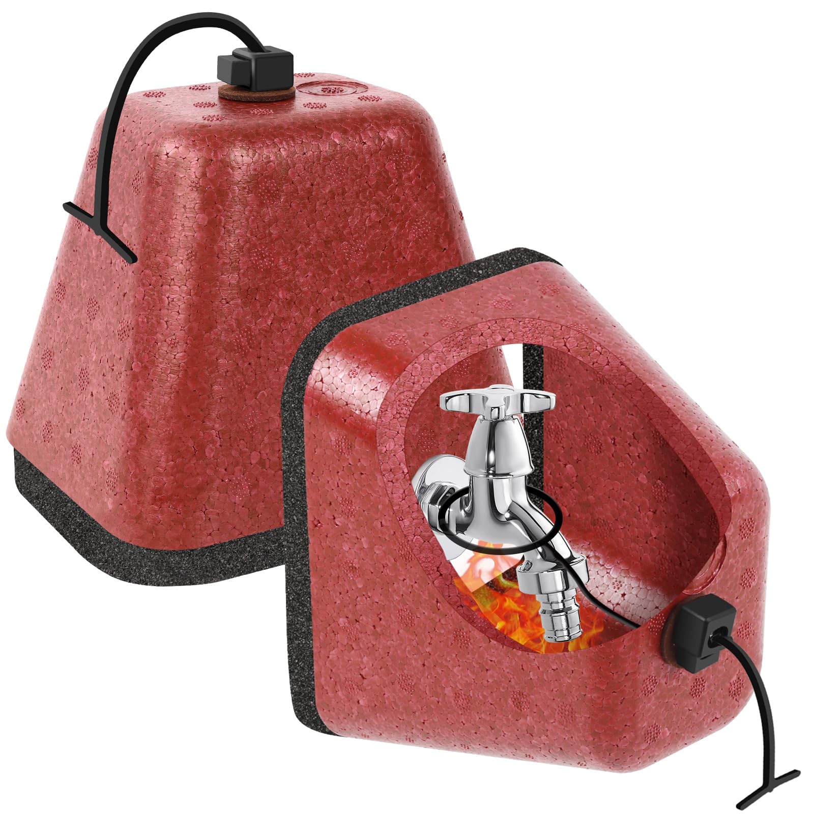 UQM outdoor faucet cover 2-pack protects winter spigots from freezing and weather damage.