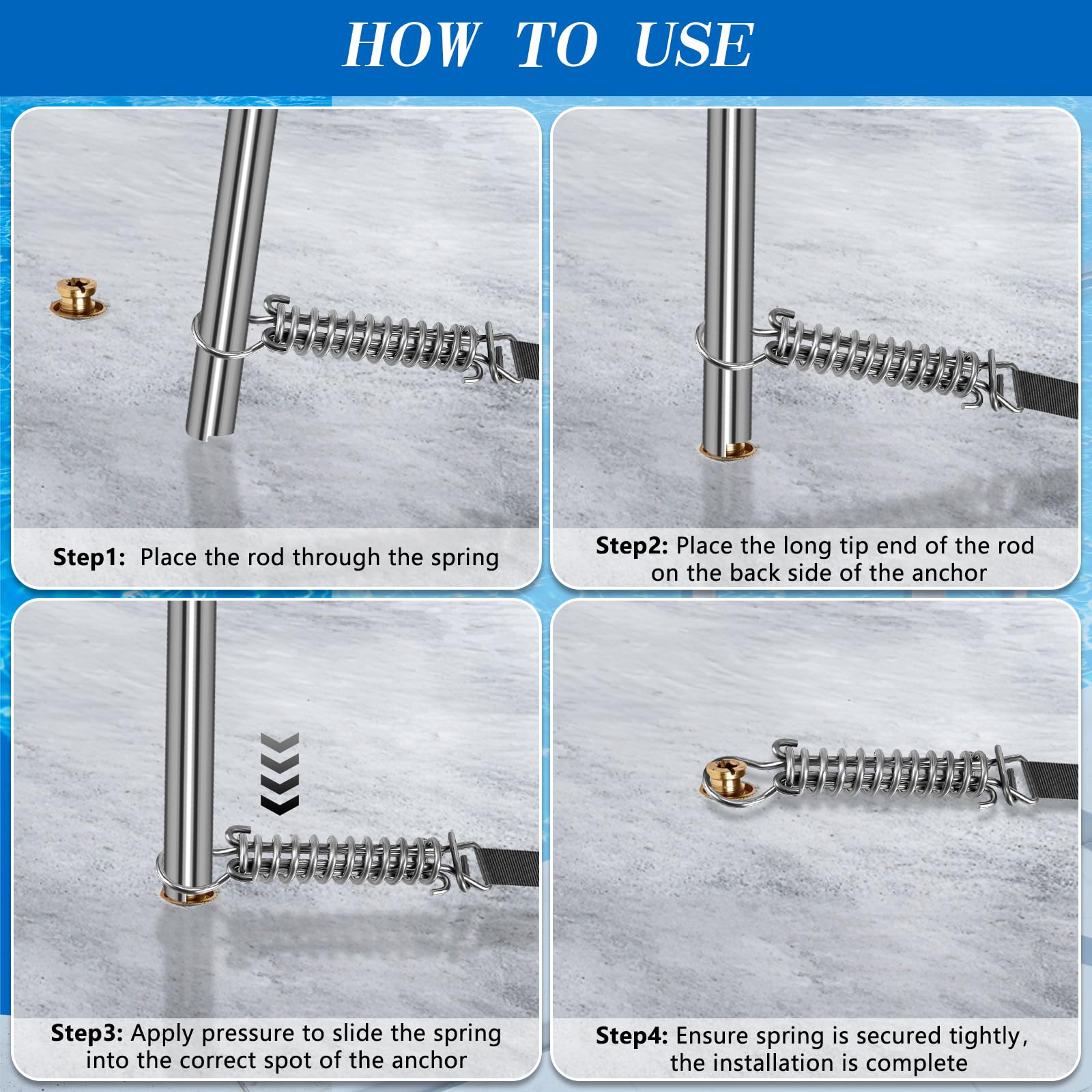 UQM two-piece pole for compact storage after use.