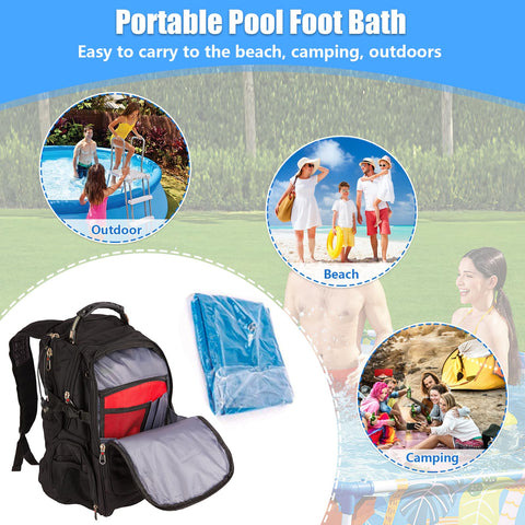 UQM portable pool foot wash tray ideal for outdoor use and travel.